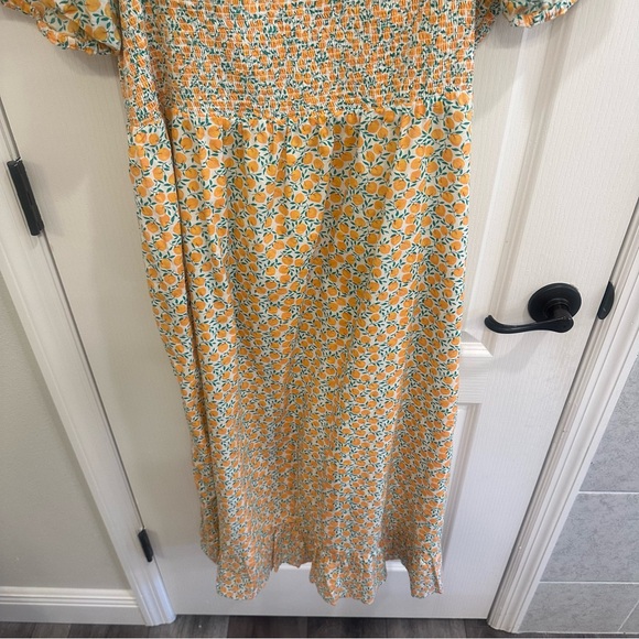 J Crew Peach Print Dress XL EUC - Picture 7 of 9
